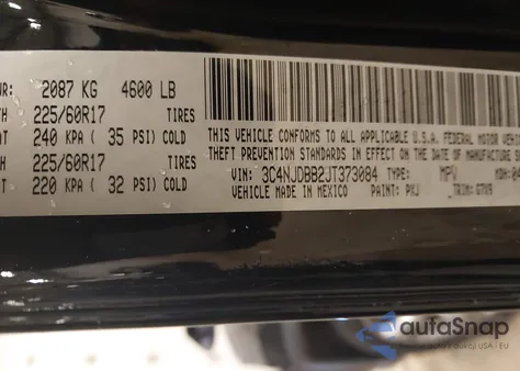 2018 Jeep Compass Latitude 4X4 из США, поврежденный, VIN 3C4NJDBB2JT373084